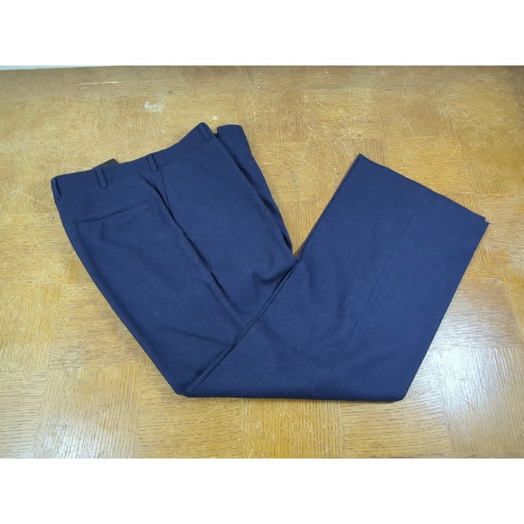 VINTAGE Samuelsohn 3 Piece Suit - Mens 40R x 34 Waist -  Navy Blue 100% Wool - Picture 13 of 16